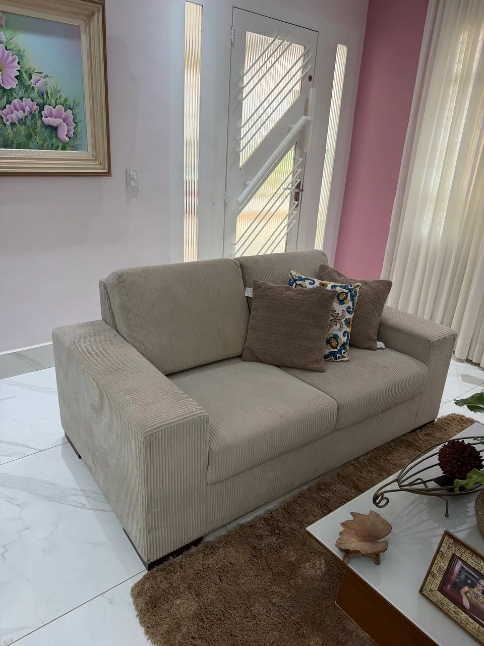 Conjunto de sofás para sala de 4 e 2 lugares - Foto 4