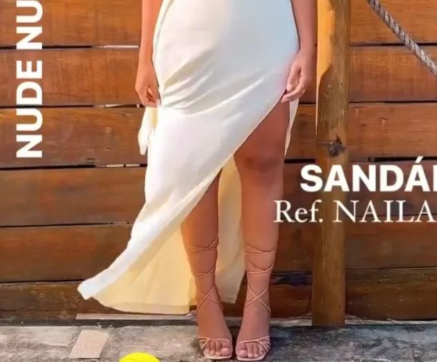Sandália nude 37