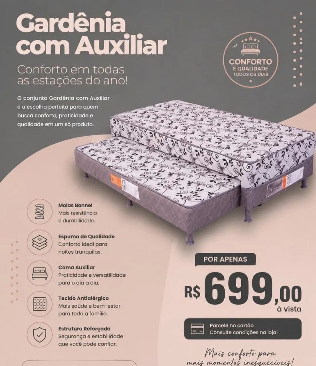 Cama box de casal D33 - Foto 3