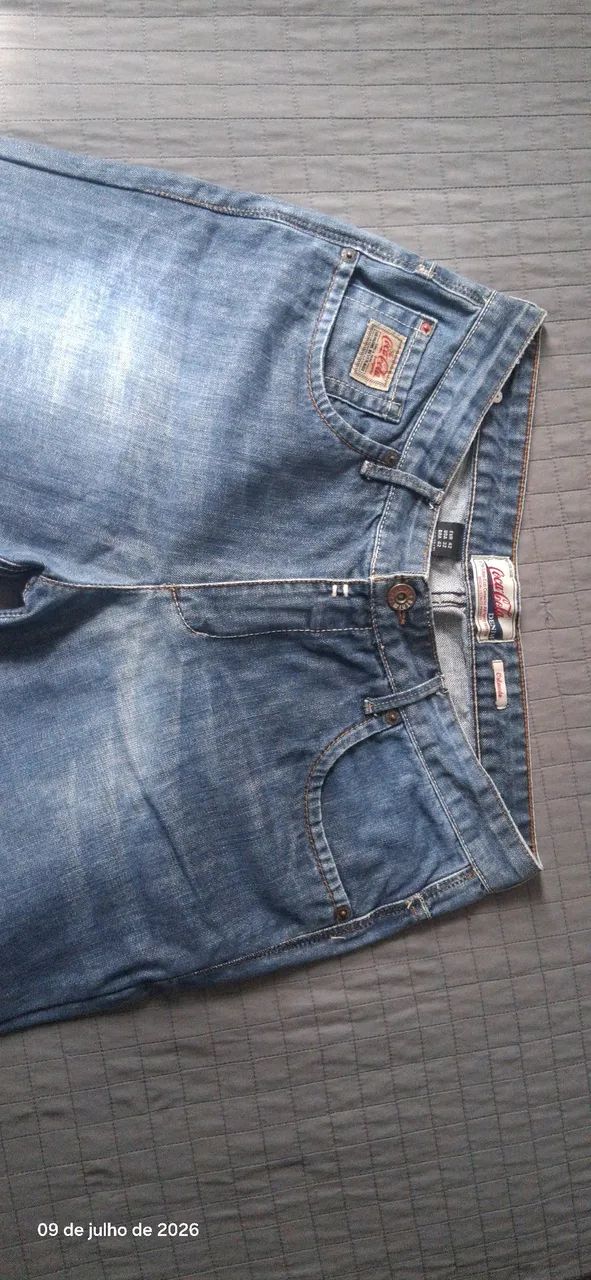 Calça Jeans Coca-Cola Original Tam. 42 - Excelente Estado - Foto 2