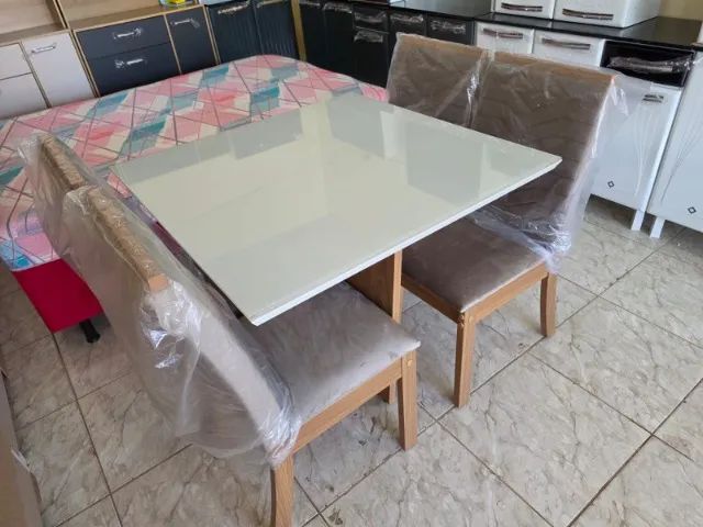mesa de vidro mdf nova - Foto 2