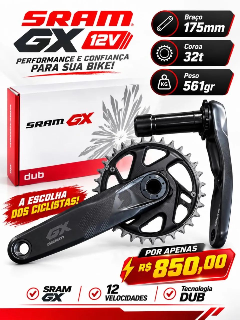 Vendo pedivela Sram GX
