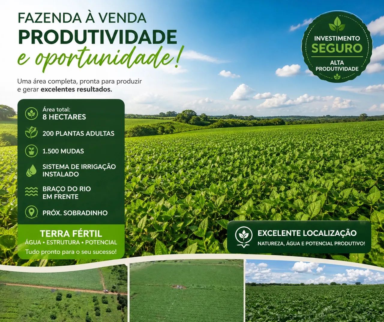 8 hectares próximo à Sobradinho 