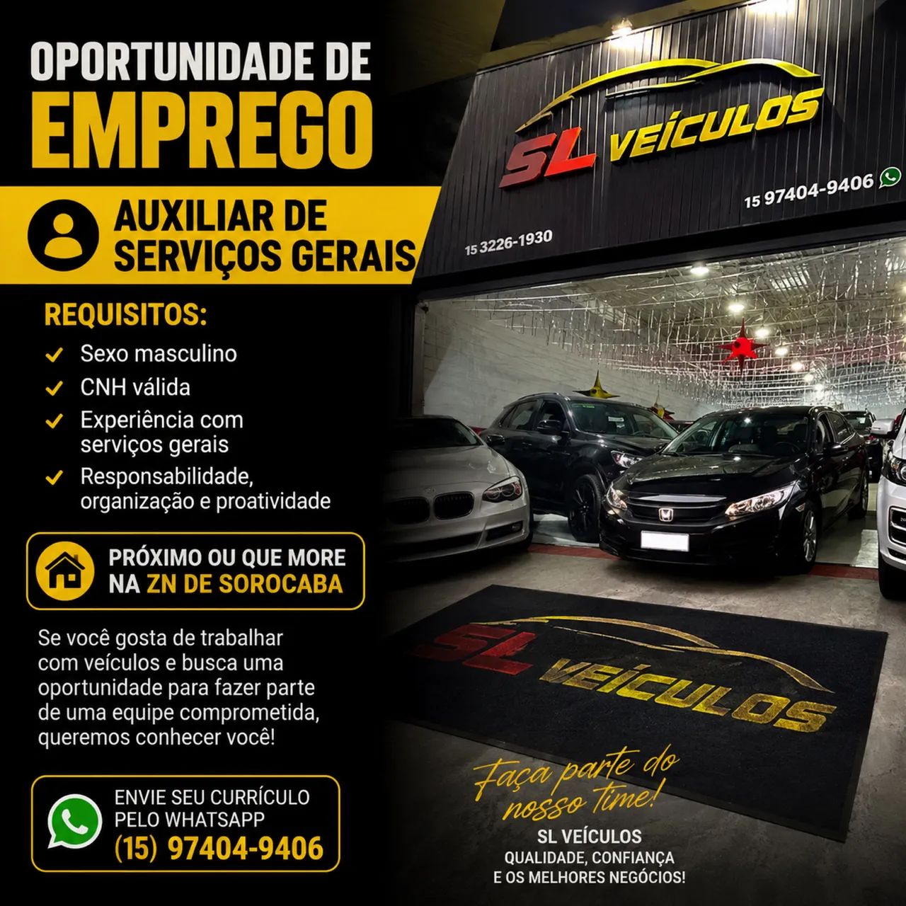 Vaga de ajudante geral 