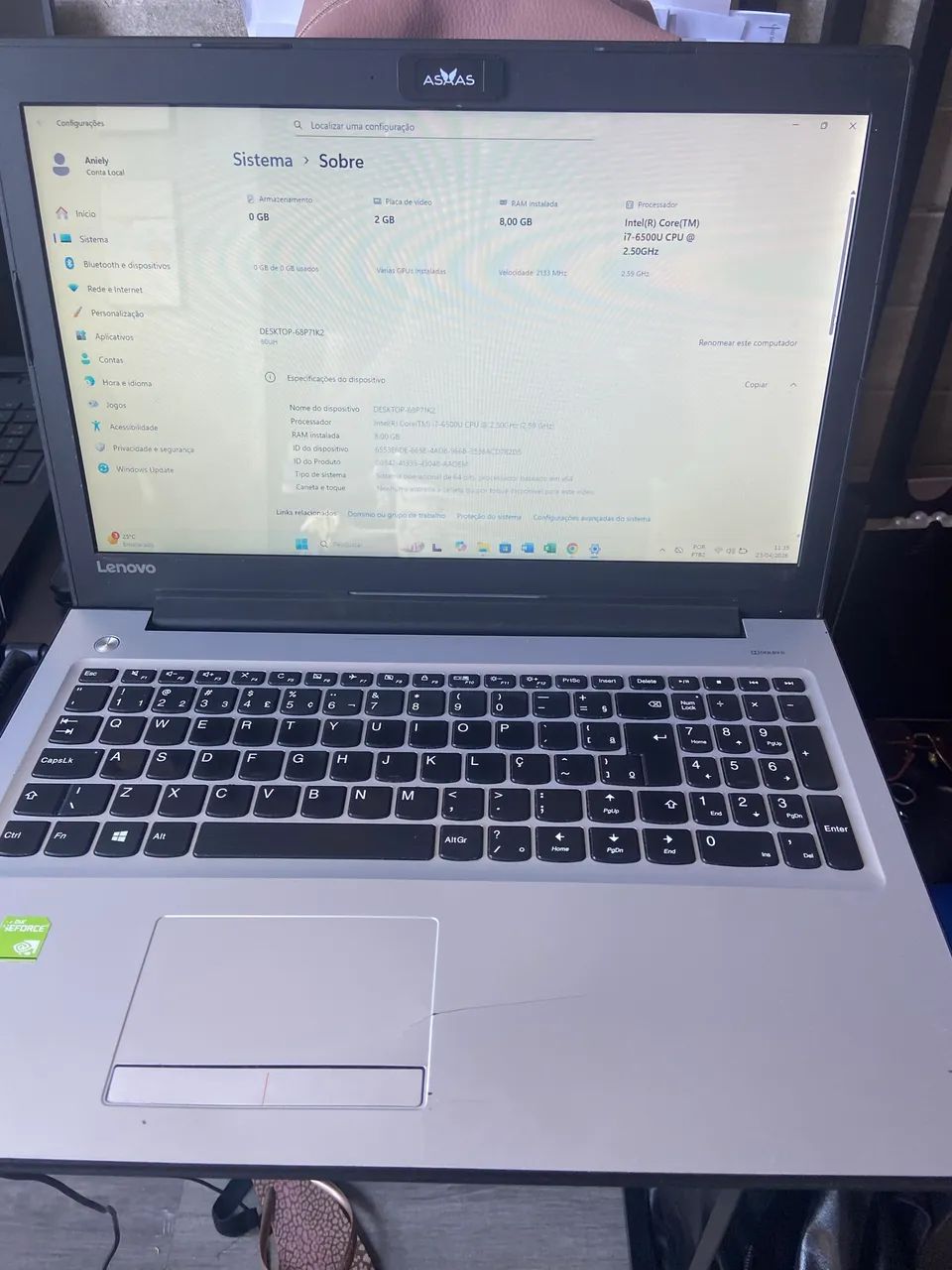 Notebook Lenovo ideapad 