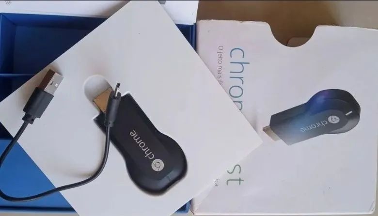 Google Chromecast na caixa