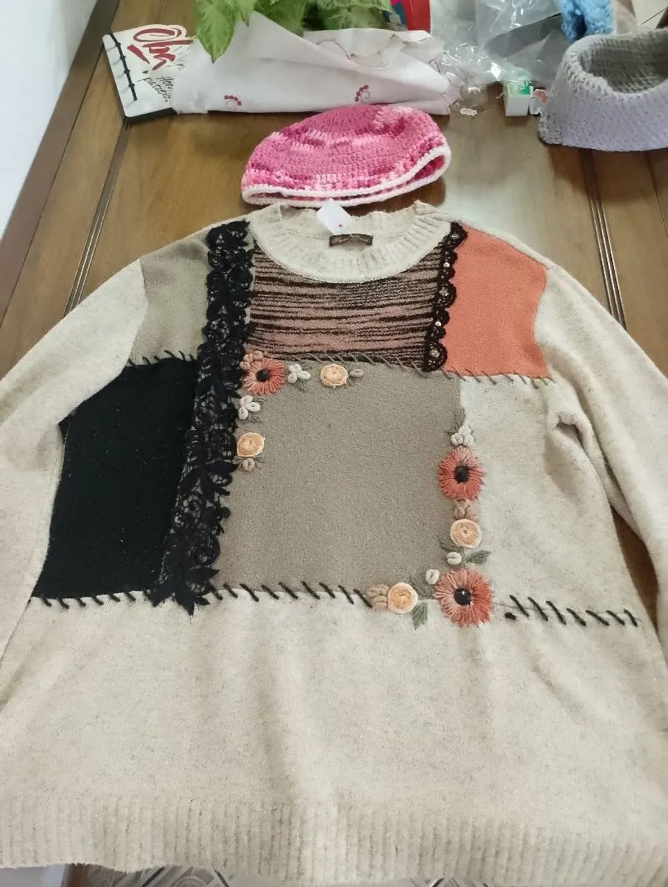 Malha de lá e gorro 