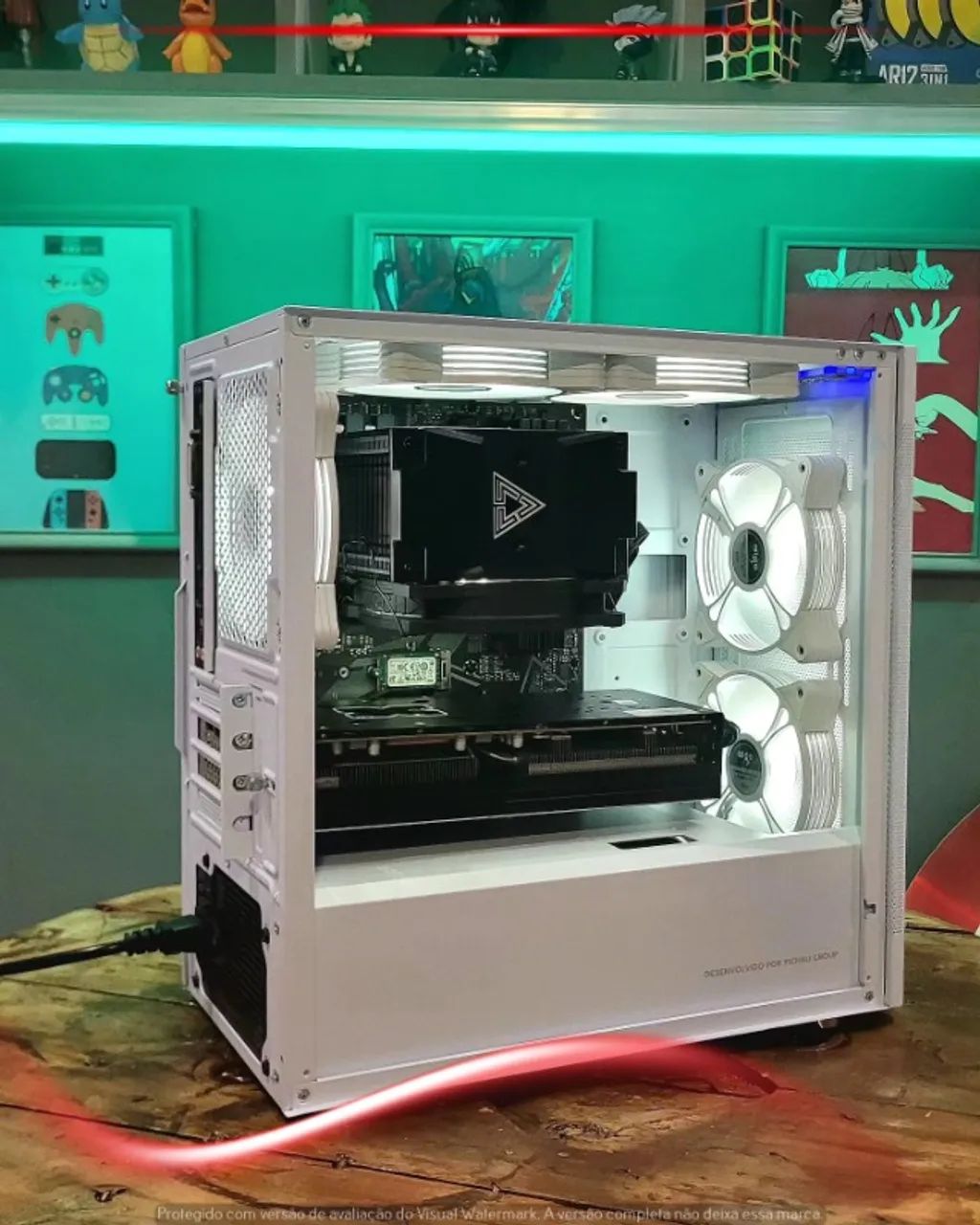 Setup R5 3600, RX 5700 XT 8GB, 32GB RAM, Aorus B550M, NVMe 256GB, Gabinete Mancer - Foto 3