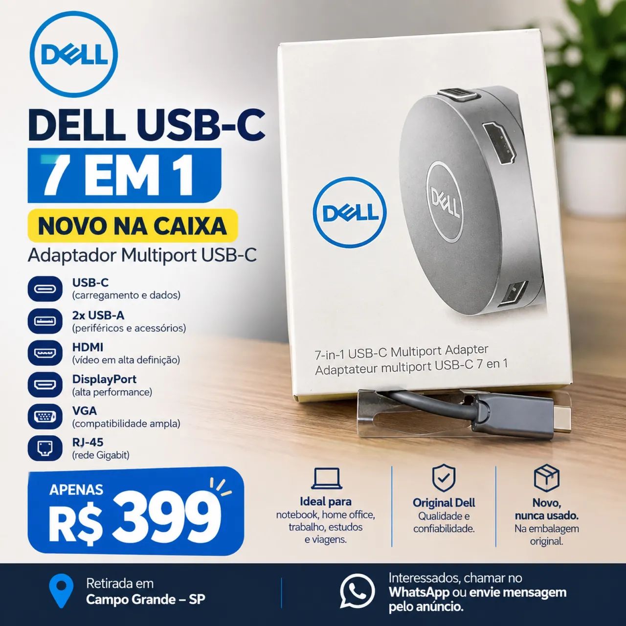 Dell USB-C 7 em 1 