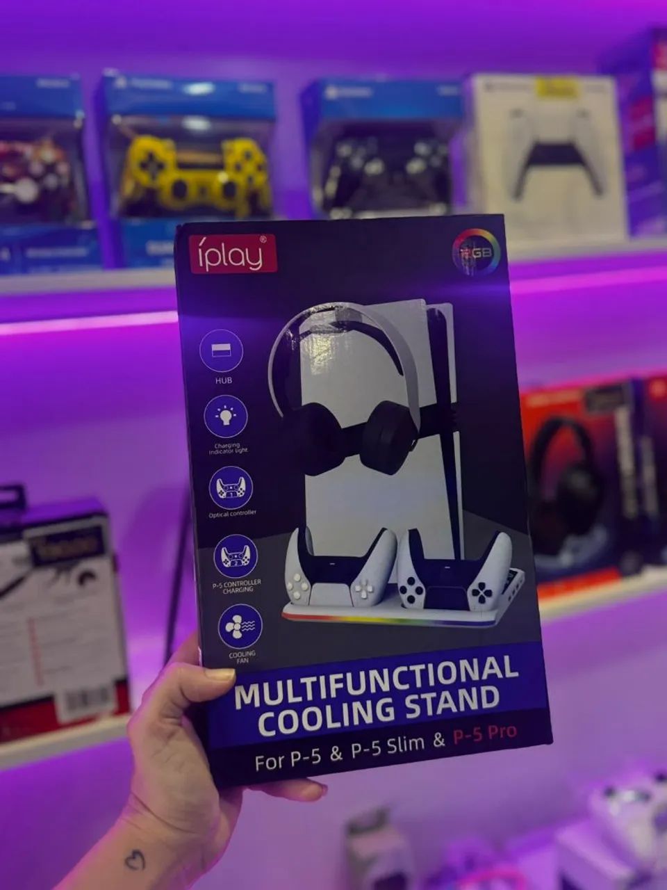 Base de carregamento Ps5 c/ cooler e Dock 
