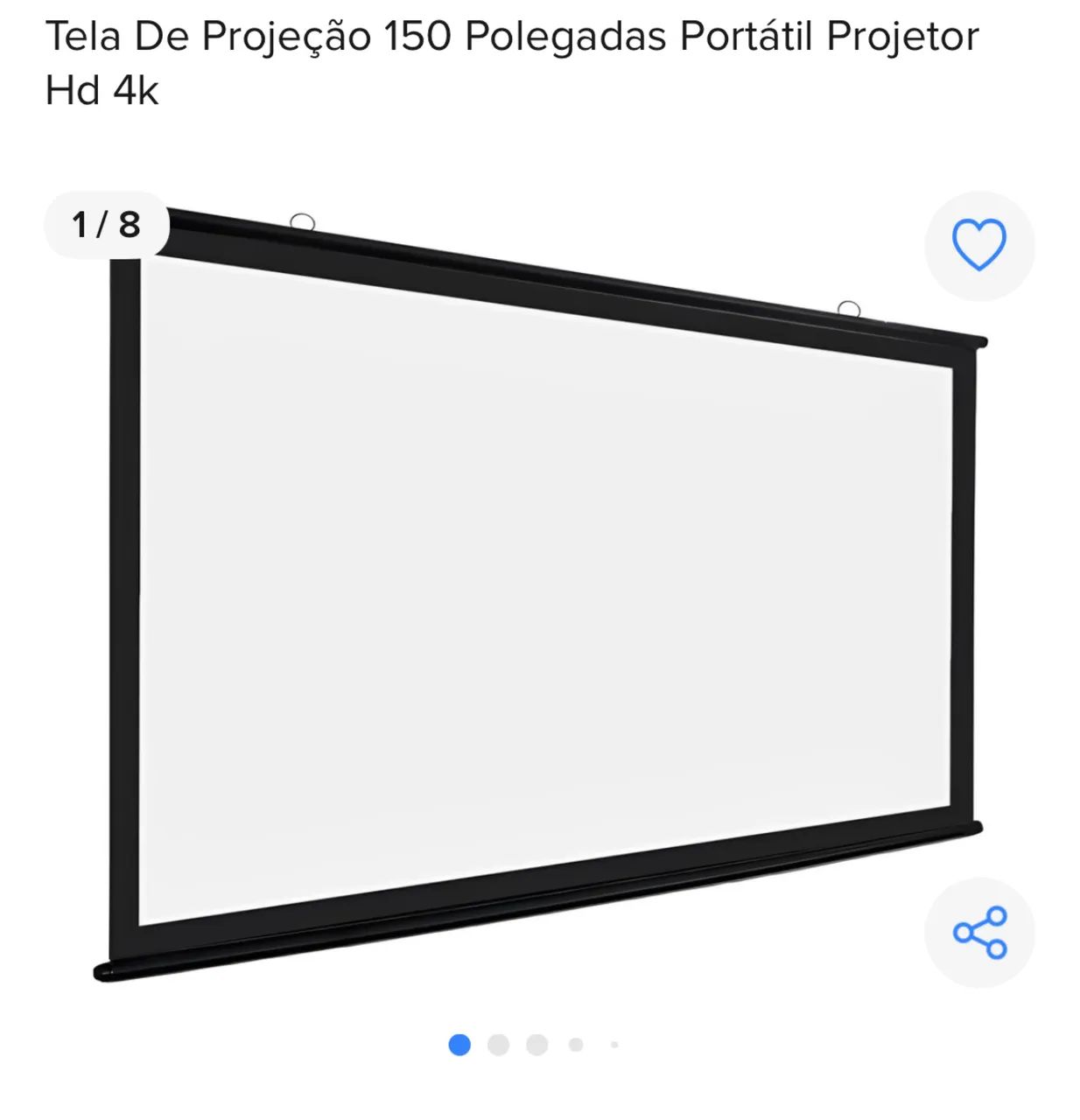 VENDO PROJETOR 4K ANDROID + TELA PORTÁTIL DE 150 POLEGADAS - Foto 4