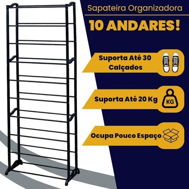 Sapateira Organizadora Multiuso Vertical 10 Andares  - Foto 4