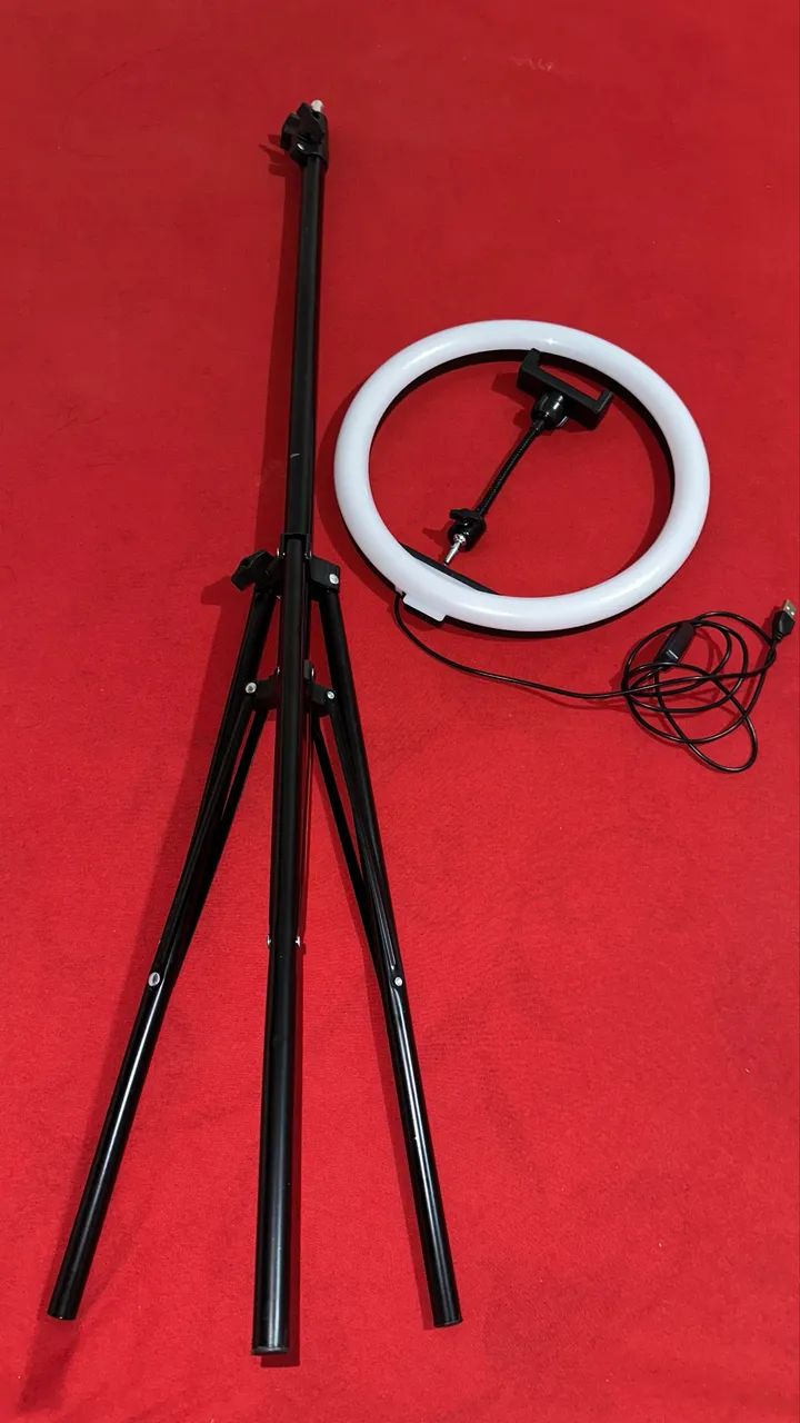 Vendo Ring light iluminador de 12 polegadas com tripé de 2.10 metros - Foto 2