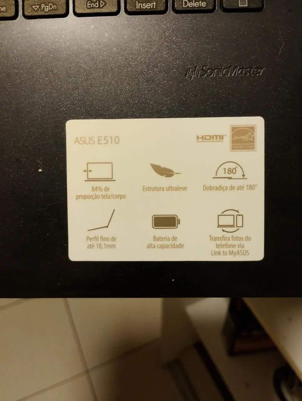 Notebook Asus E510 - 4gb - Intel Celeron N4500 Tela 15.6 - Foto 3