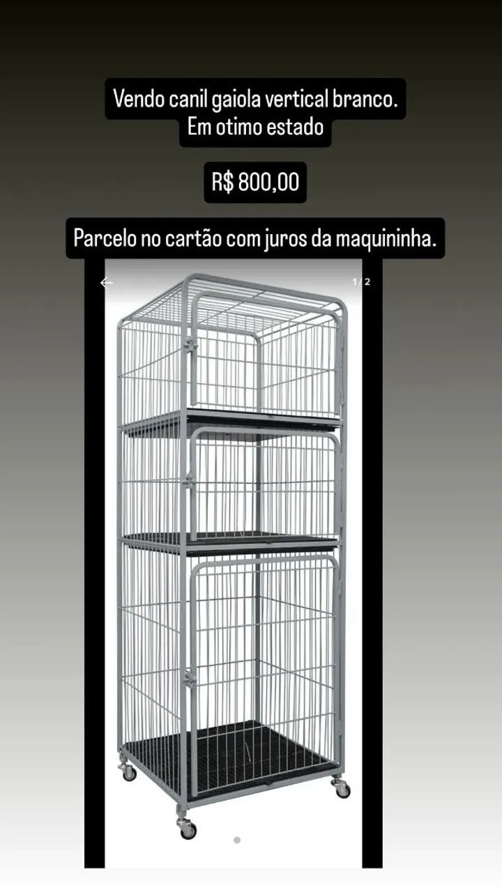 Gaiola Pet três andares 