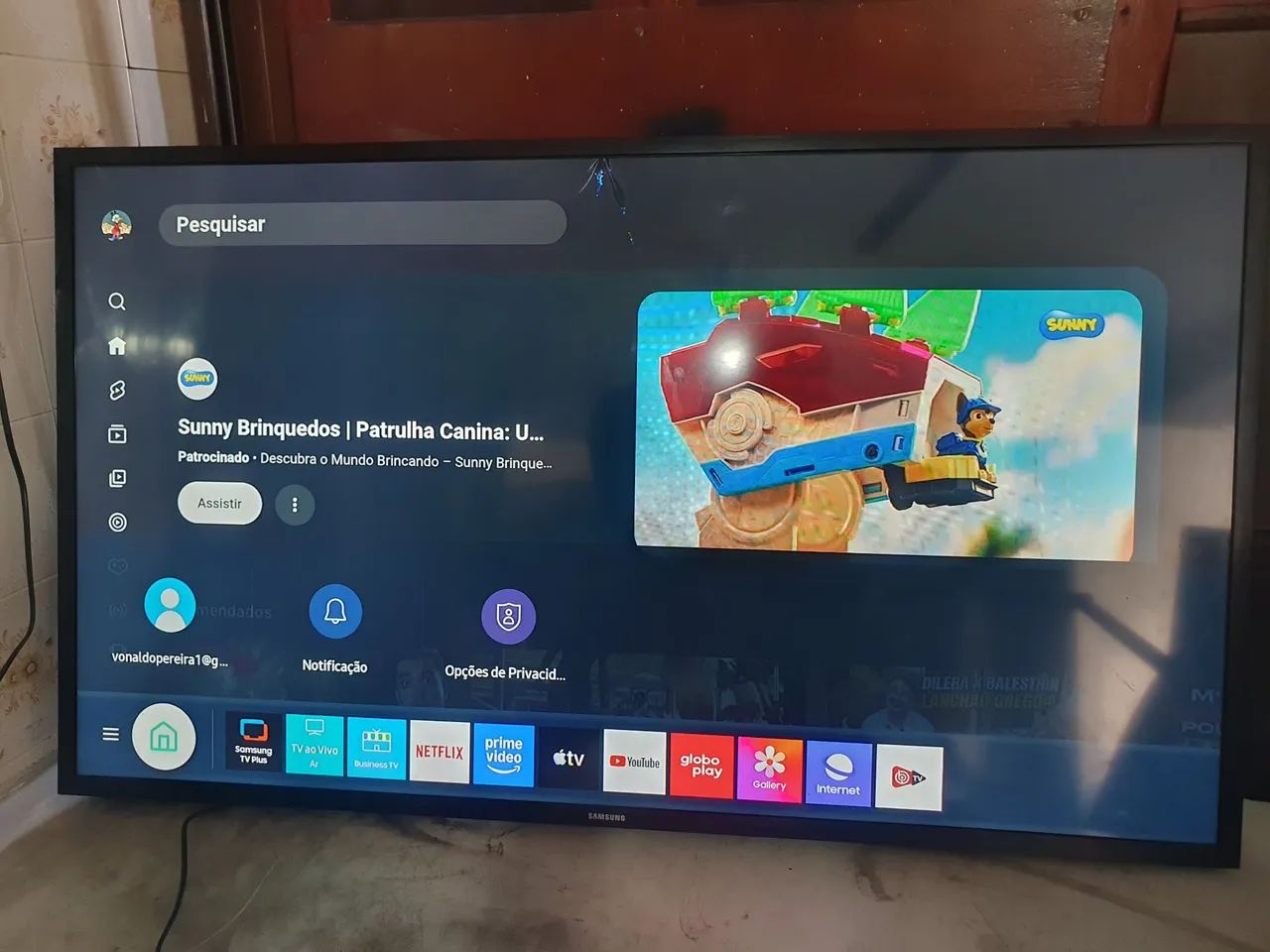 Smart Tv Samsung de 43 Polegadas BE43-TM Usada Funcionando no Estado! Com trinco. - Foto 5