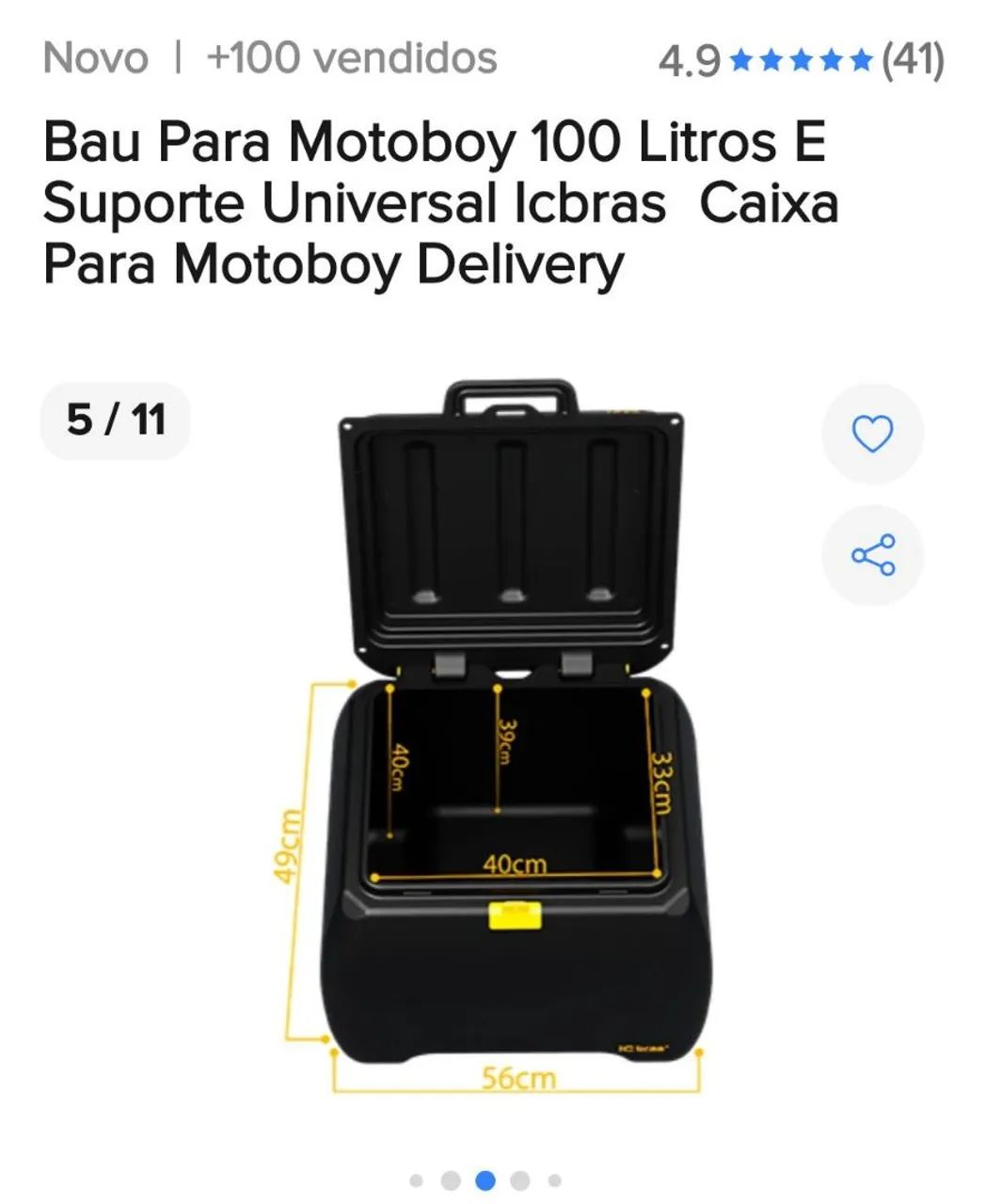 Baú Motoboy 100 L  - Foto 3