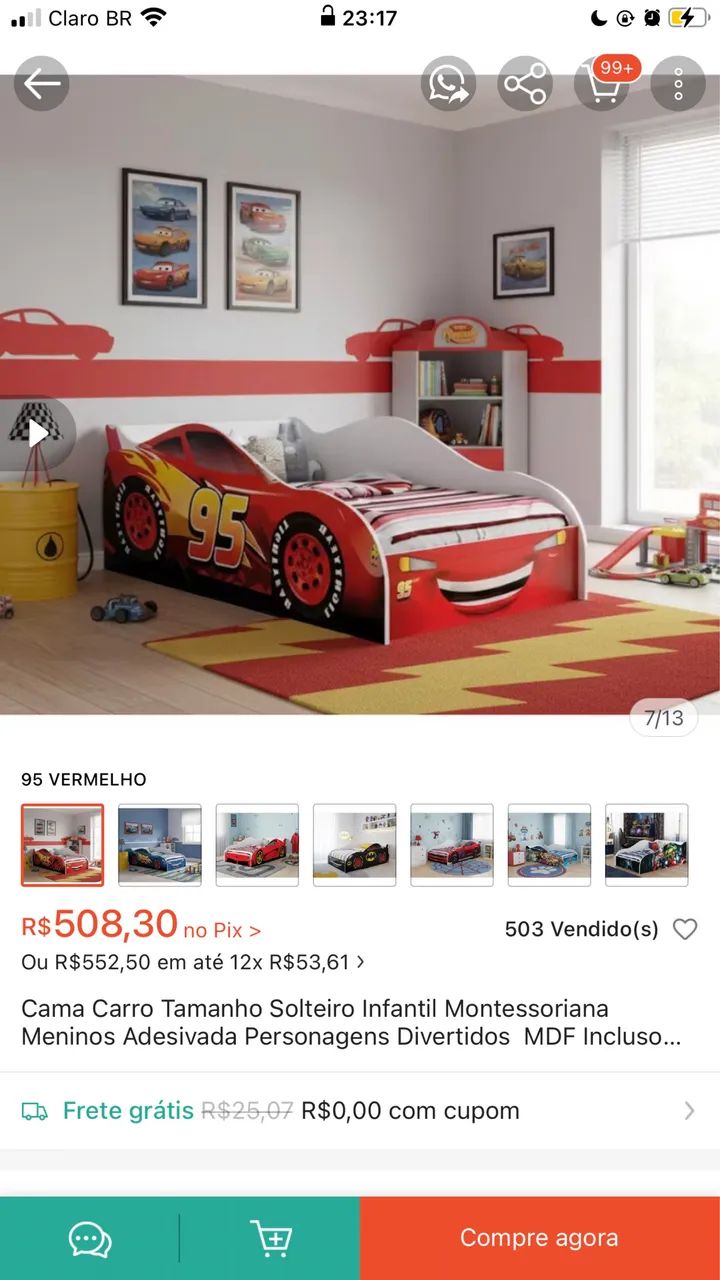 Cama infantil menino