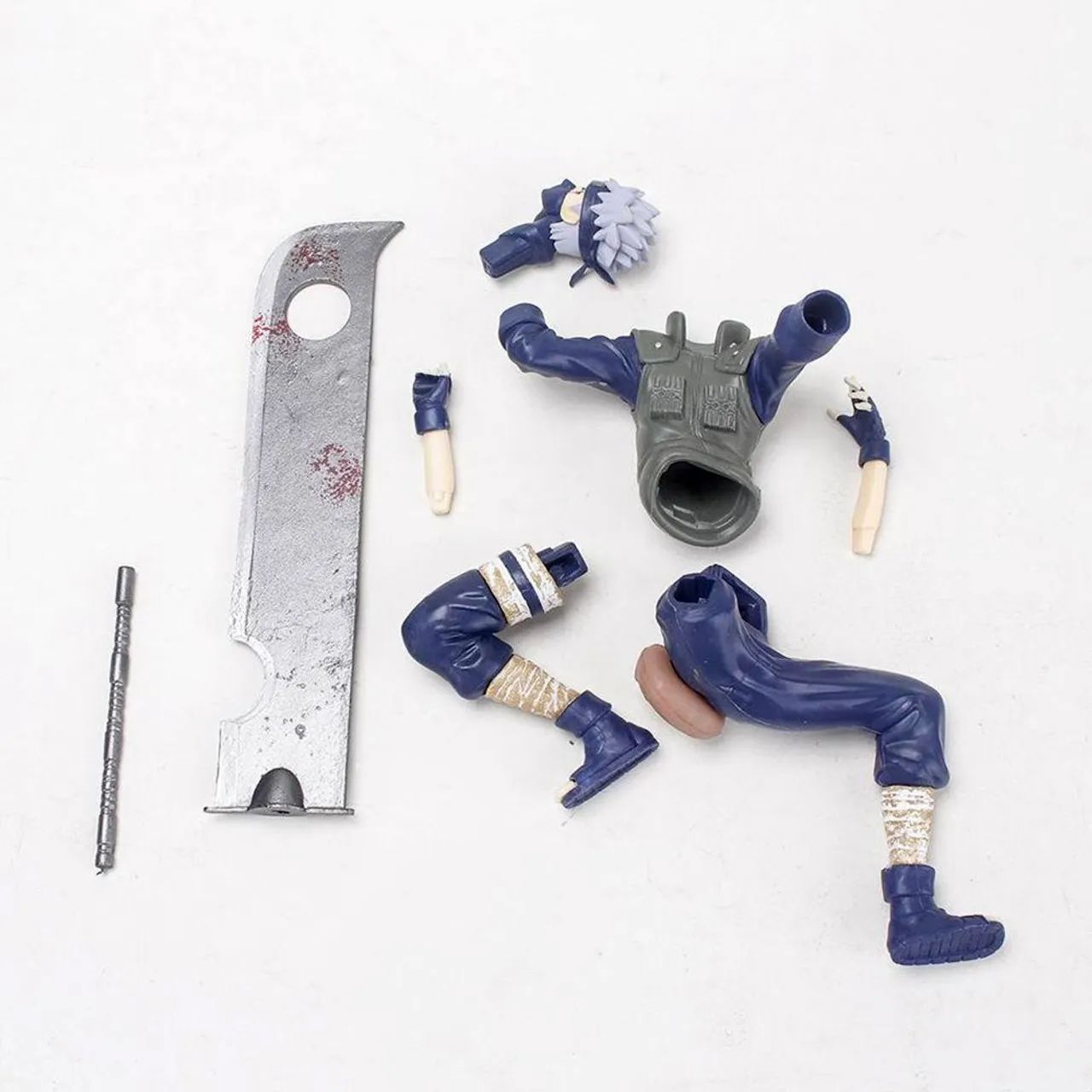 Boneco Kakashi Espada do Zabuza  Naruto Miniatura Action Figure 15cm - Foto 5