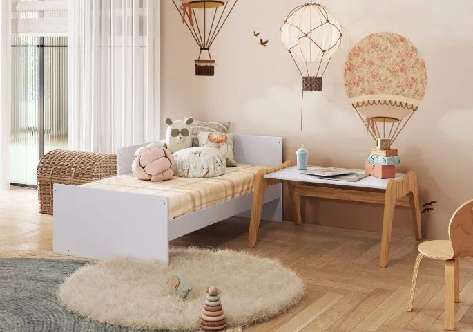 Quarto Infantil Guti Retro, 100% MDF - Peroba - Foto 5