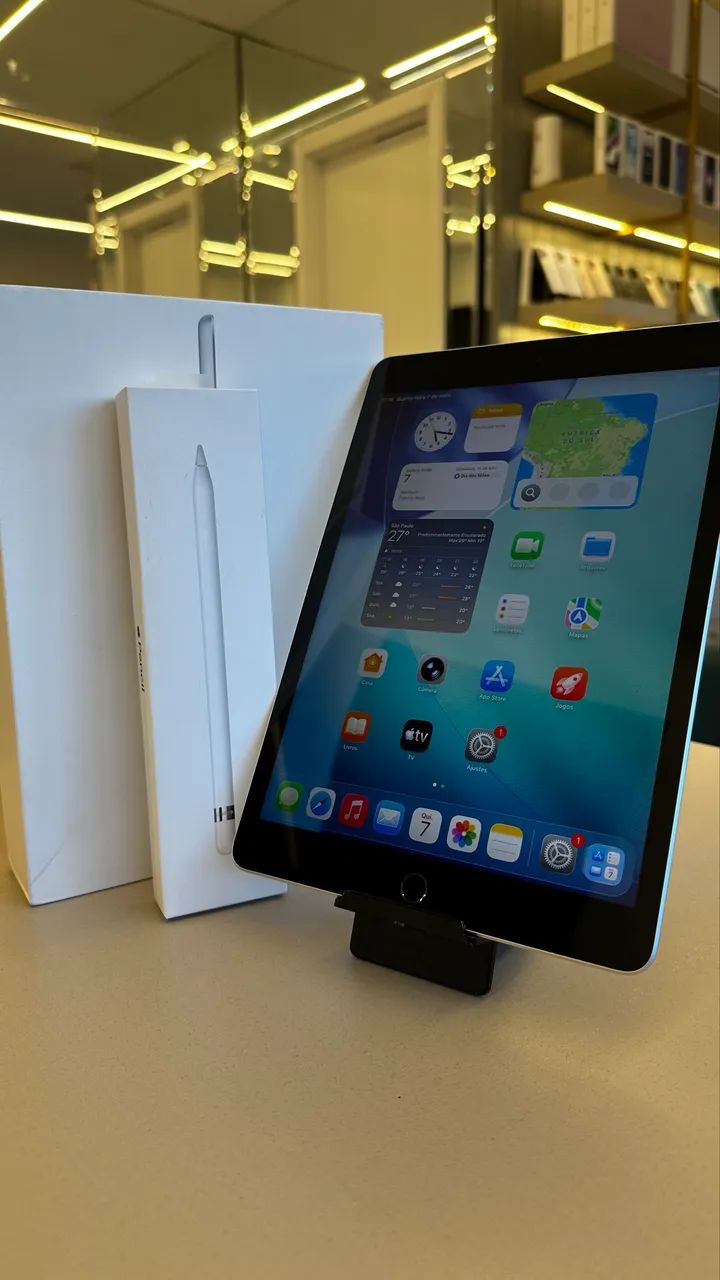 iPad 9Th 64gb Silver Seminovo + Apple Pencil 1th / Loja Física