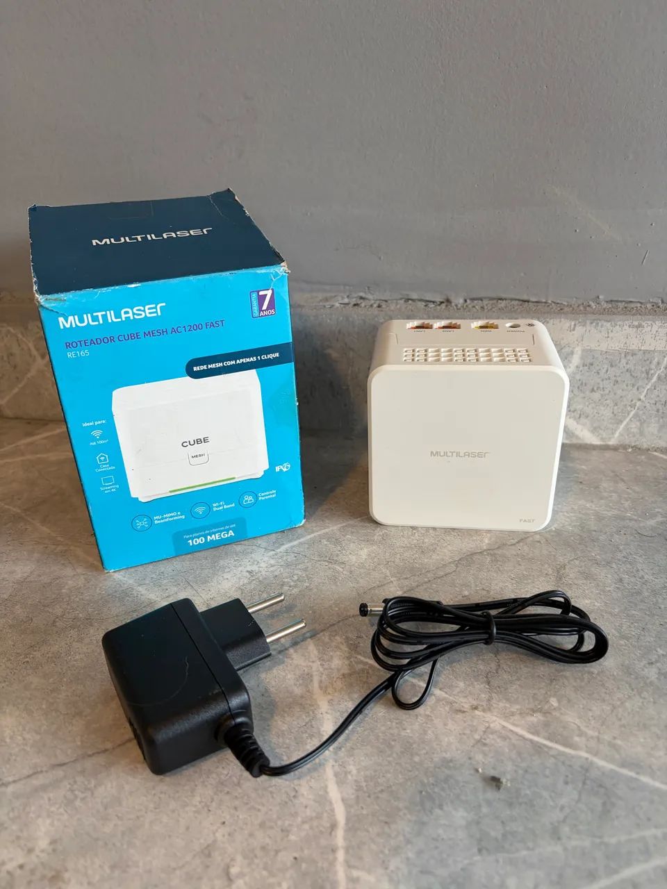 Roteador Cube Mesh AC1200 da marca Multilaser, modelo RE165. - Foto 3