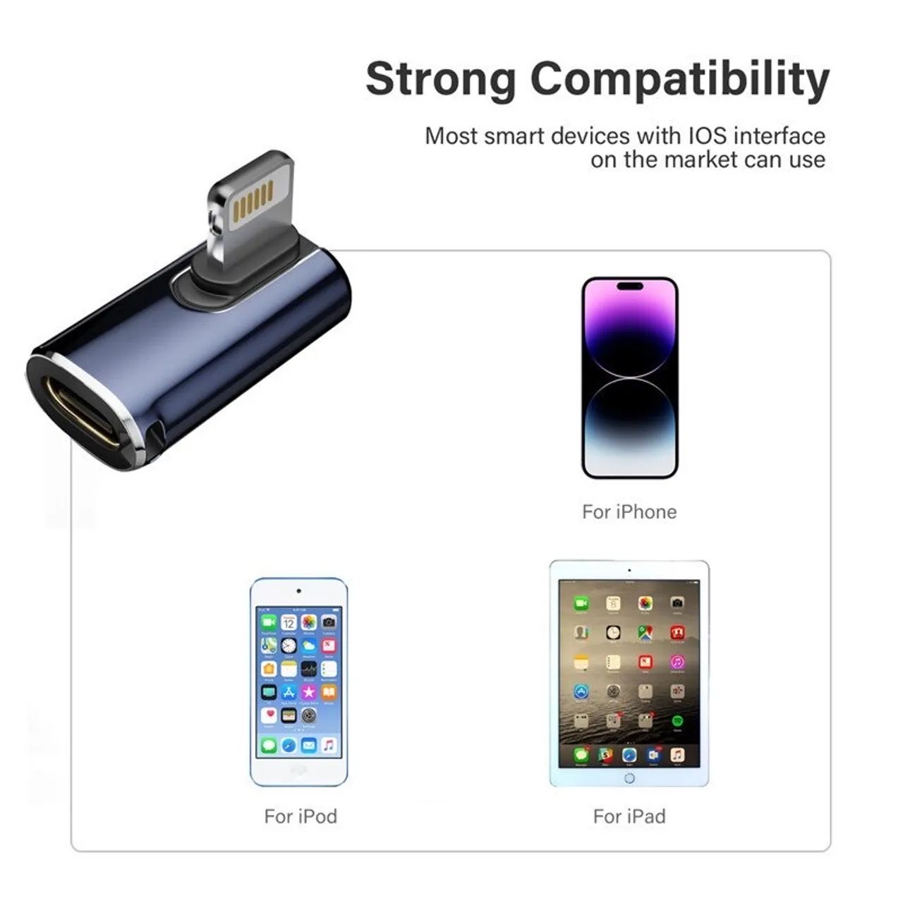 Adaptador De Carregamento Rápido (USB-C Para Lightning) - Foto 5
