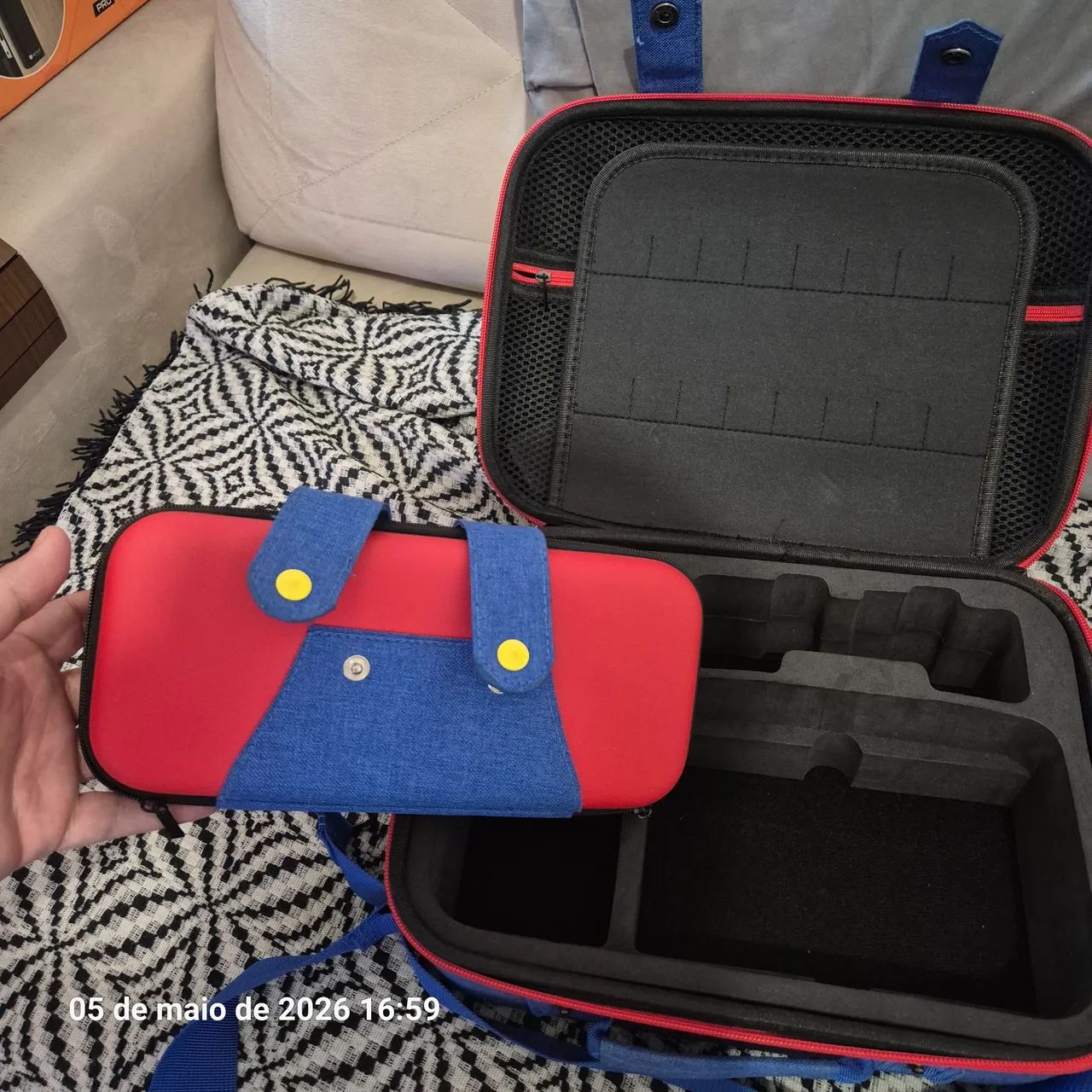Bolsa case Nintendo switch oled Mario Bros