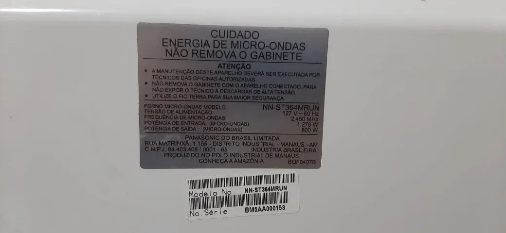 Microondas Panasonic 25L 110V - NN-ST364MRUN  - Foto 4