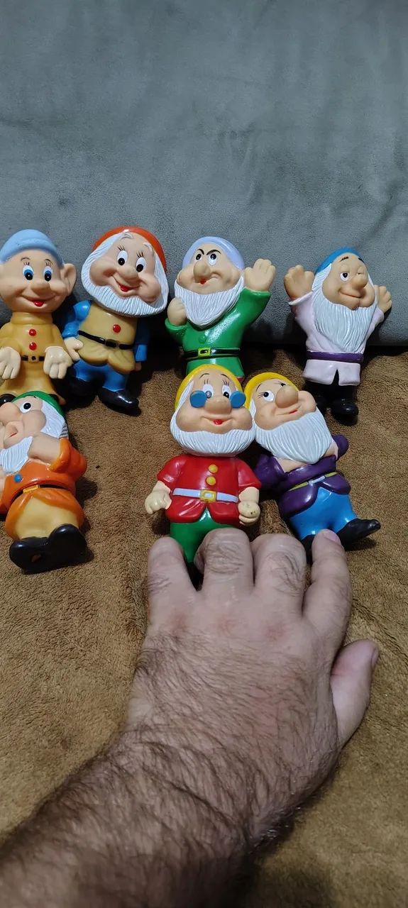 7 anões de borracha Disney 