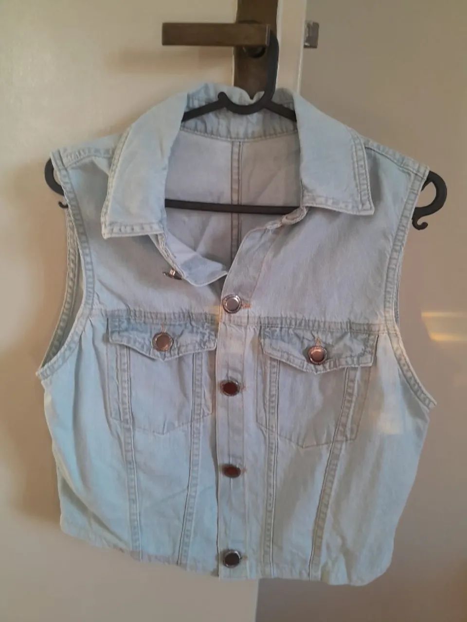 Blusa colete Jeans Tam. P - Foto 2