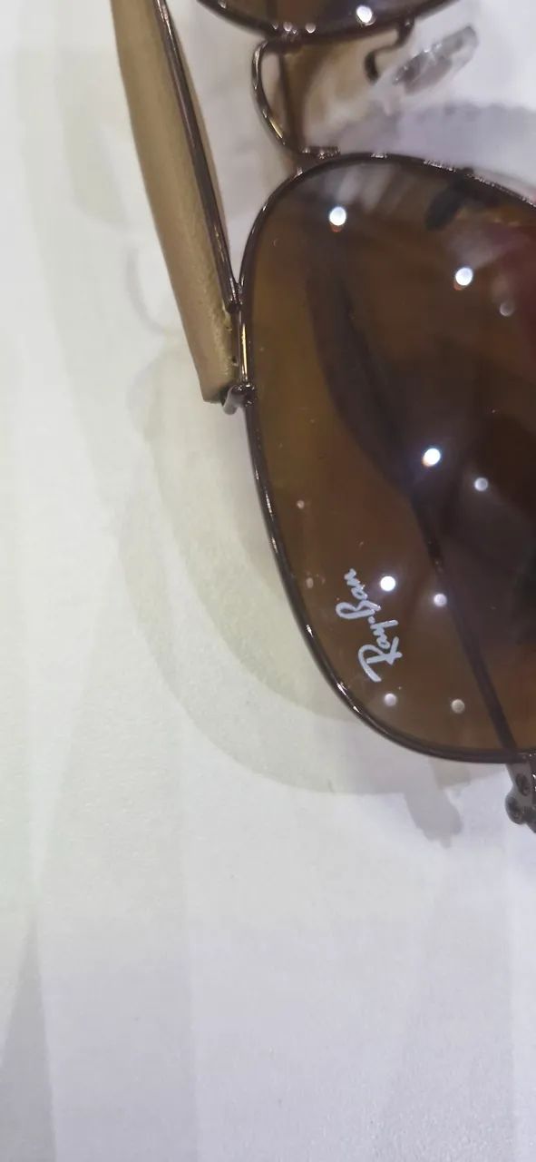 Ray Ban Rb3422q Aviator Craft Couro Marrom Original 62mm - Foto 4
