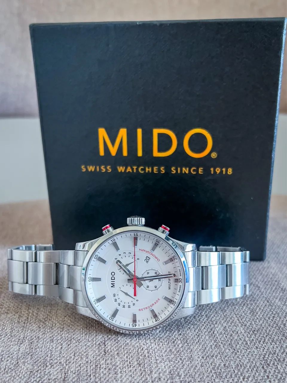 Relógio Mido Multifort Chronograph, Retrograde COMPLETO (Caixa e