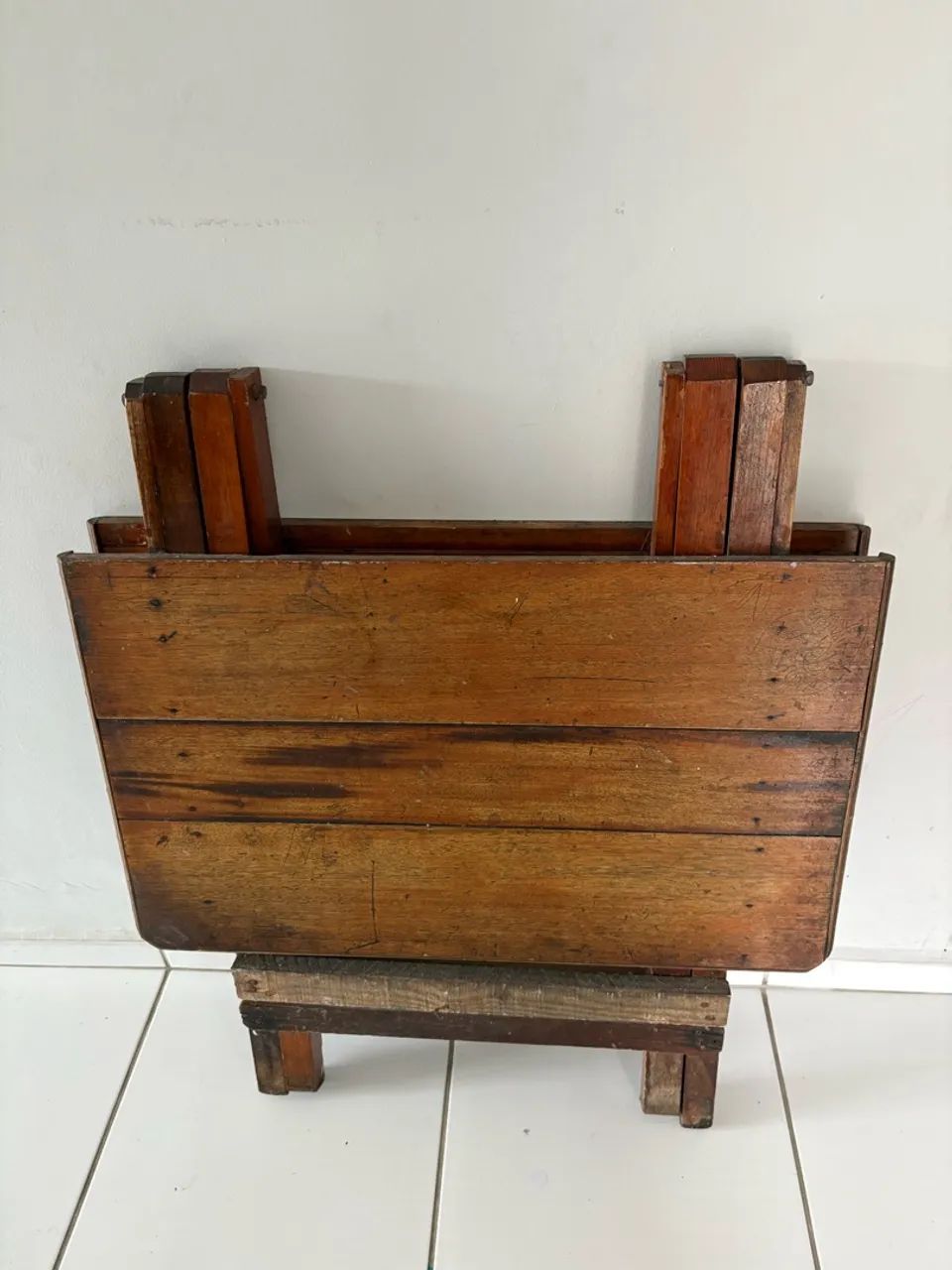 Mesa de madeira dobrável maciça - Foto 3