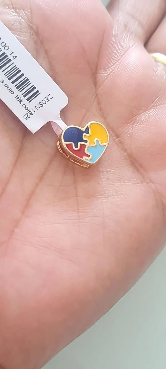Pingente Rommanel símbolo do autismo