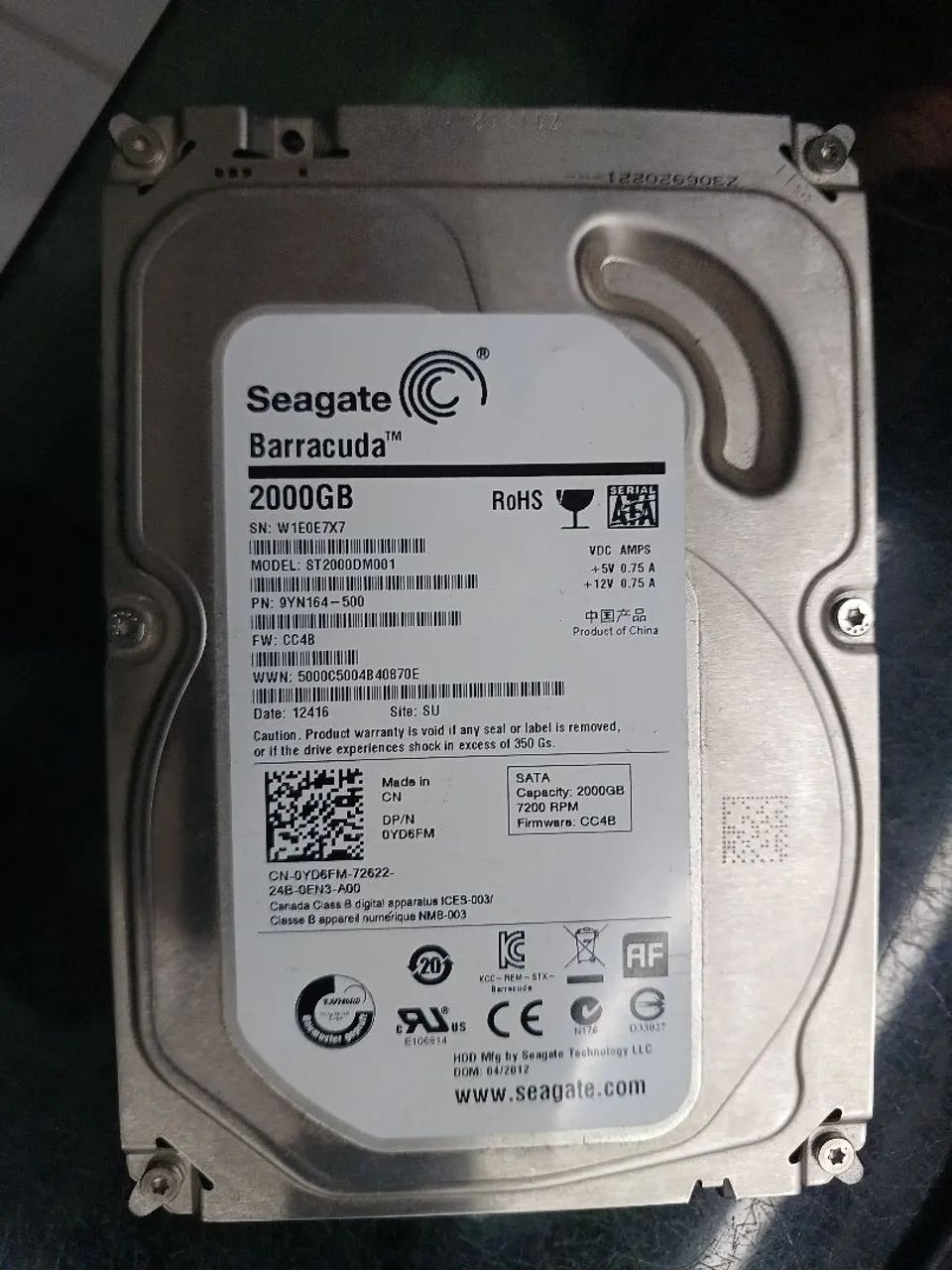 Hd seagate 2tb cftv dvr nvr cpu jogos  - Foto 2