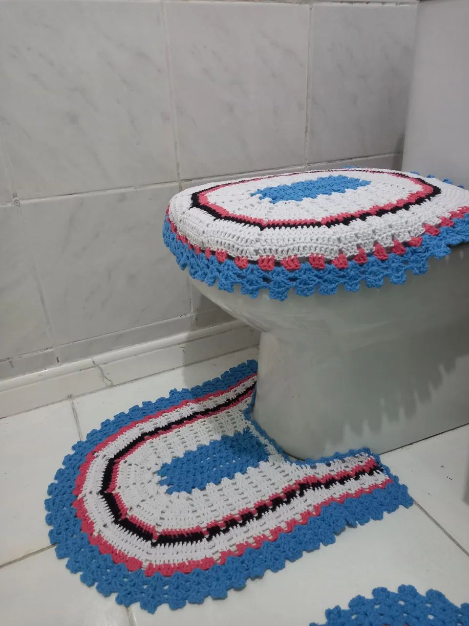Jogo de banheiro em crochê 