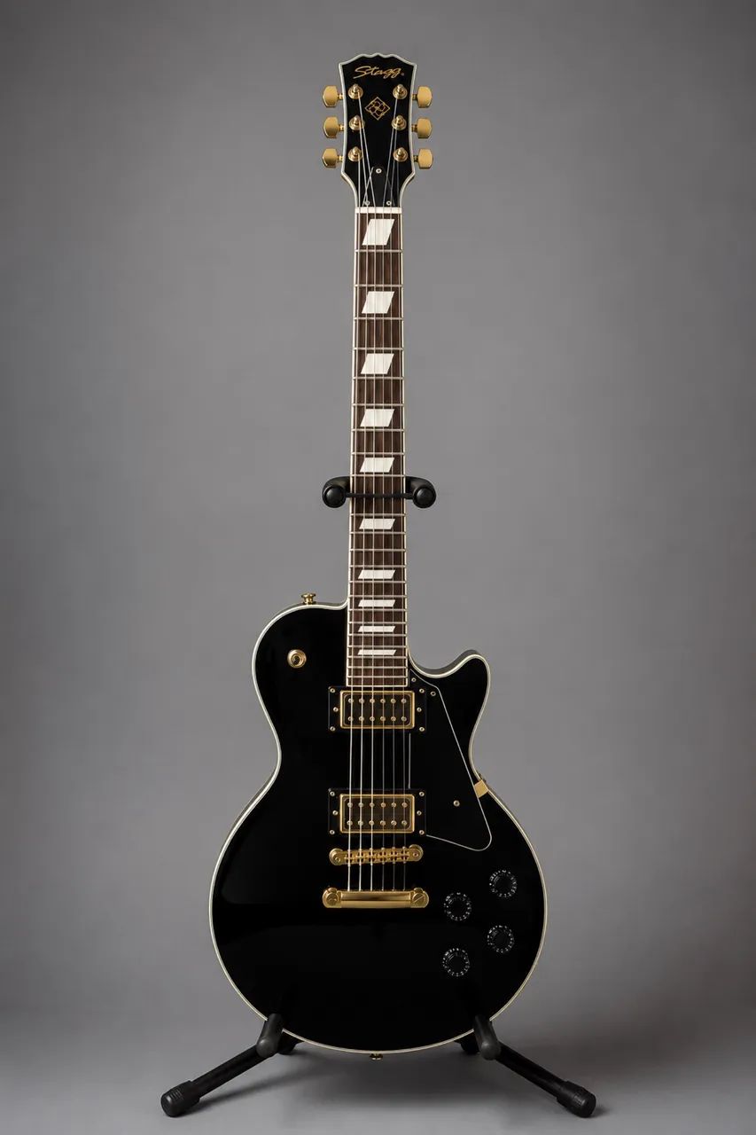 Guitarra les Paul stagg black  - Foto 2