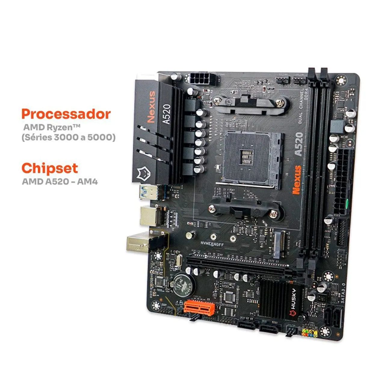 Placa Mãe A520 AM4 DDR4 (NOVA)