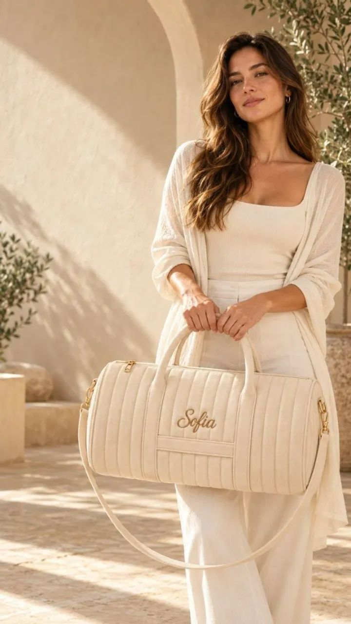 Bolsa personalizada com nome bordado OONA 45 cm