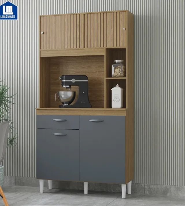 Armário de Cozinha Compacto Duda 90cm C/ Gaveta Novo na Caixa, Frete Grátis! - Foto 3