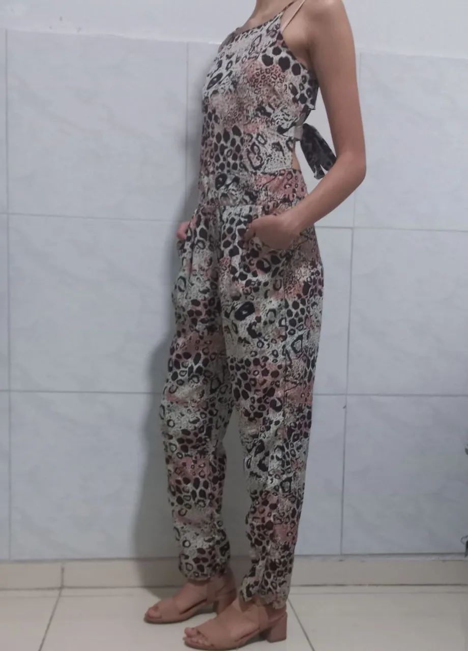 Macacão Pantalona Estampada 