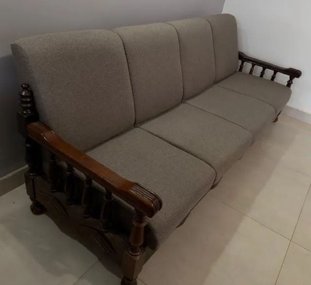 SOFA ESTILO COLONIAL EM MADEIRA DE LEI IMBUIA - Foto 4