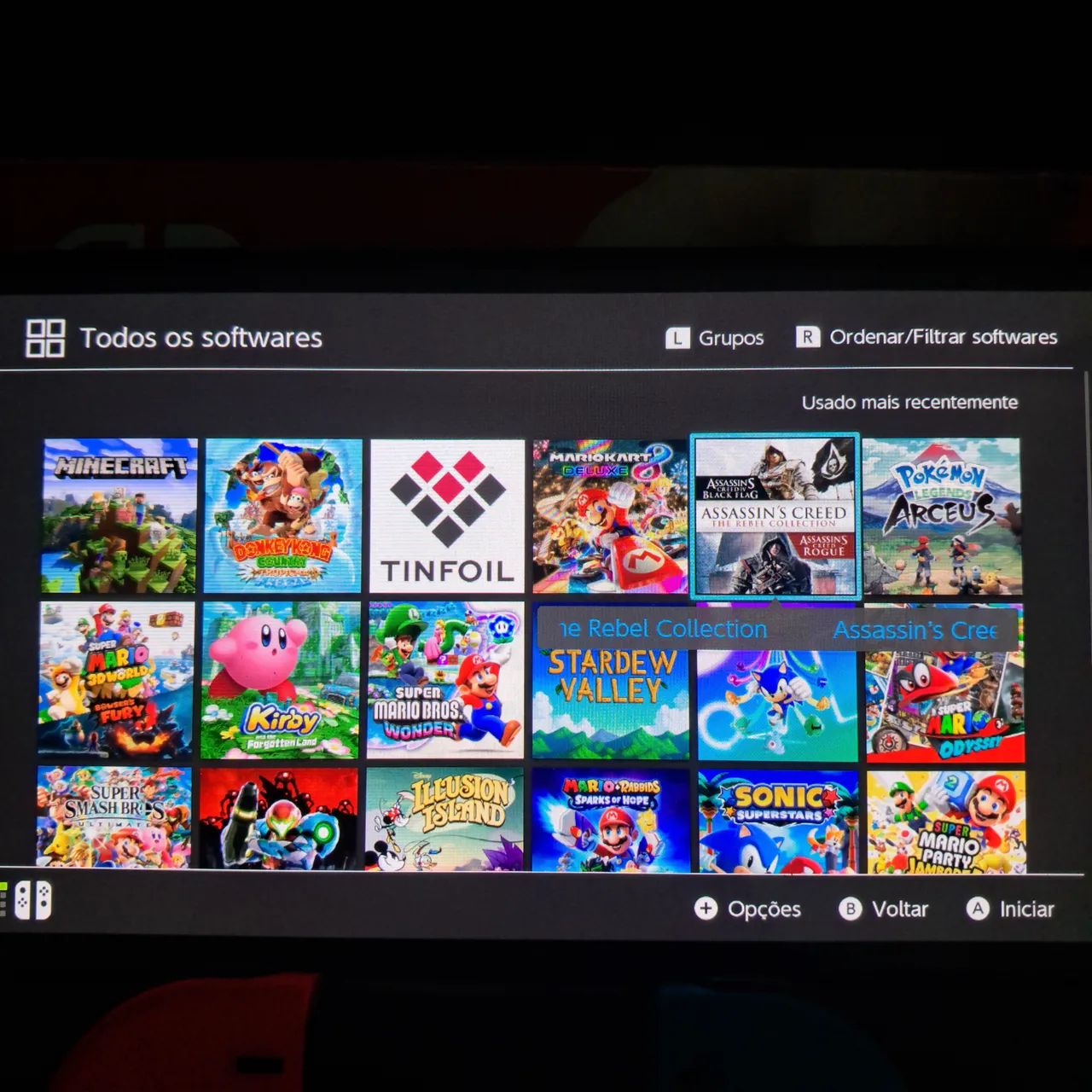 Nintendo Switch OLED desbloqueado + 20 jogos  - Foto 2