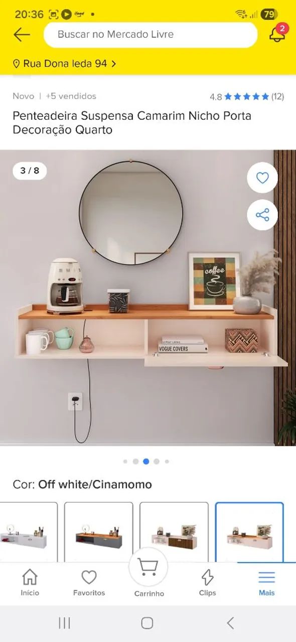 Prateleira, nicho, penteadeira, otimo para quarto, salao, pequenos espaços.
