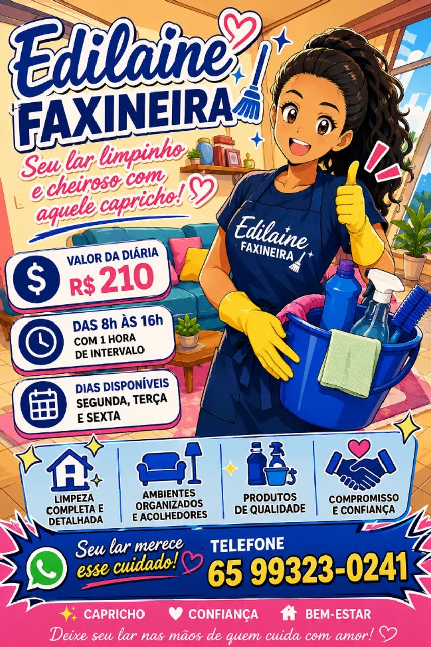 Diária de limpeza 