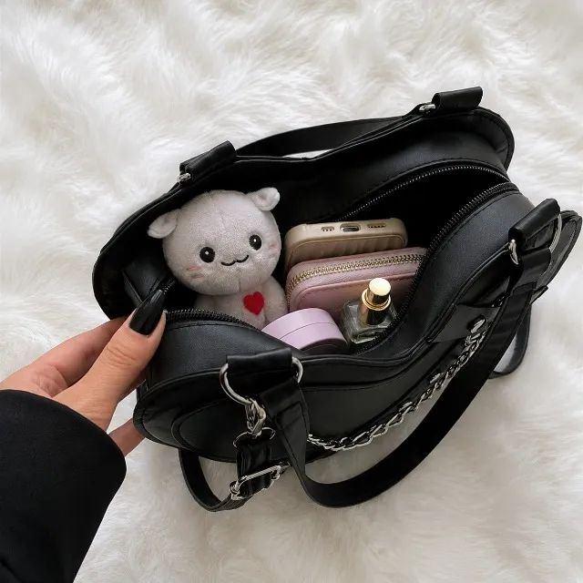 Bolsa coração dark - Foto 2