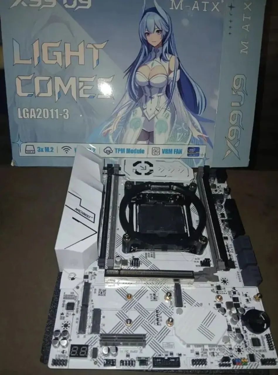 Kit placa mãe Machinist U9 com módulo tpm2.0 asus incluso + 32gb memória +e5 2680  - Foto 2