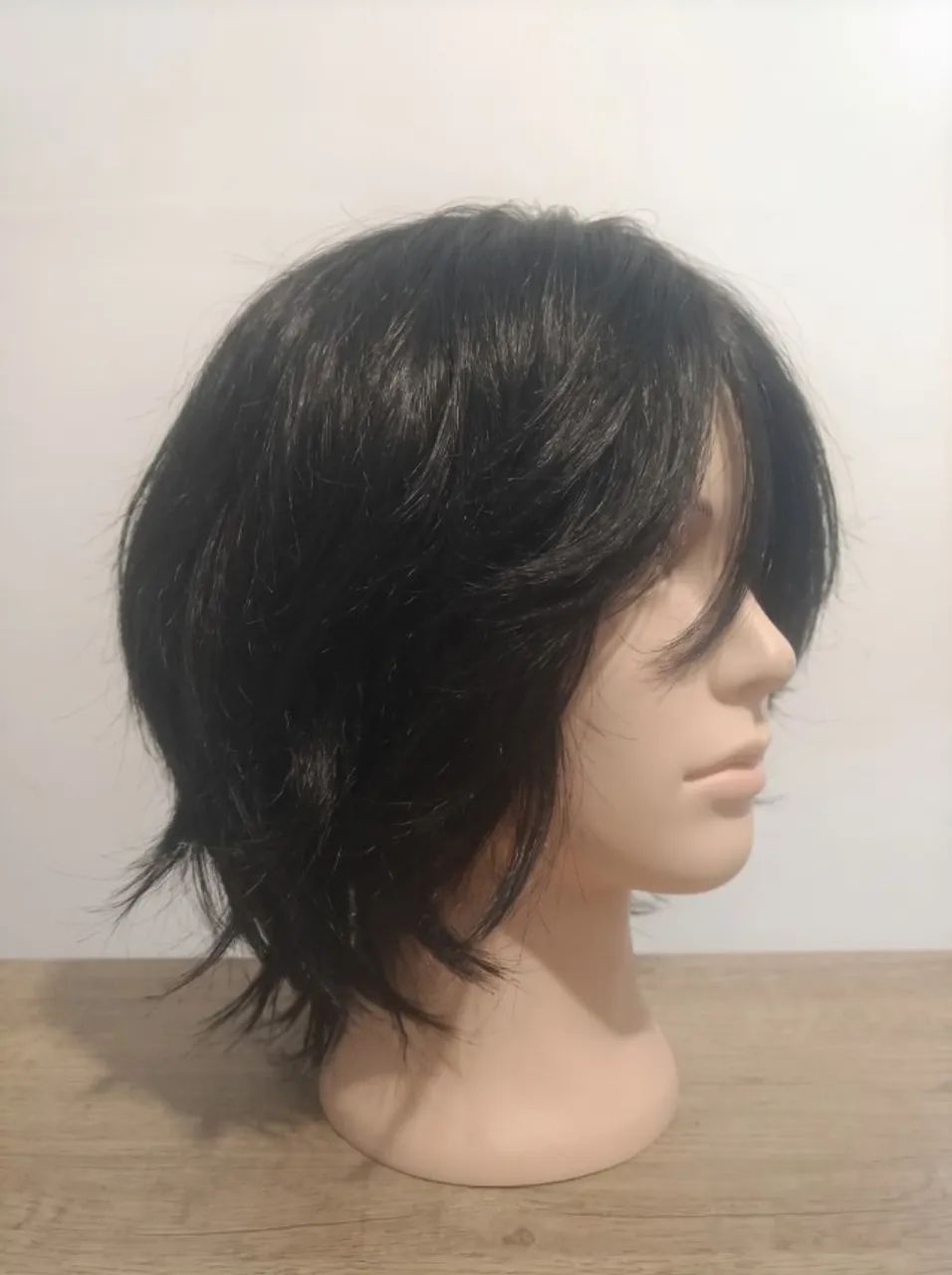 Peruca Curta Preta Cabelo Real