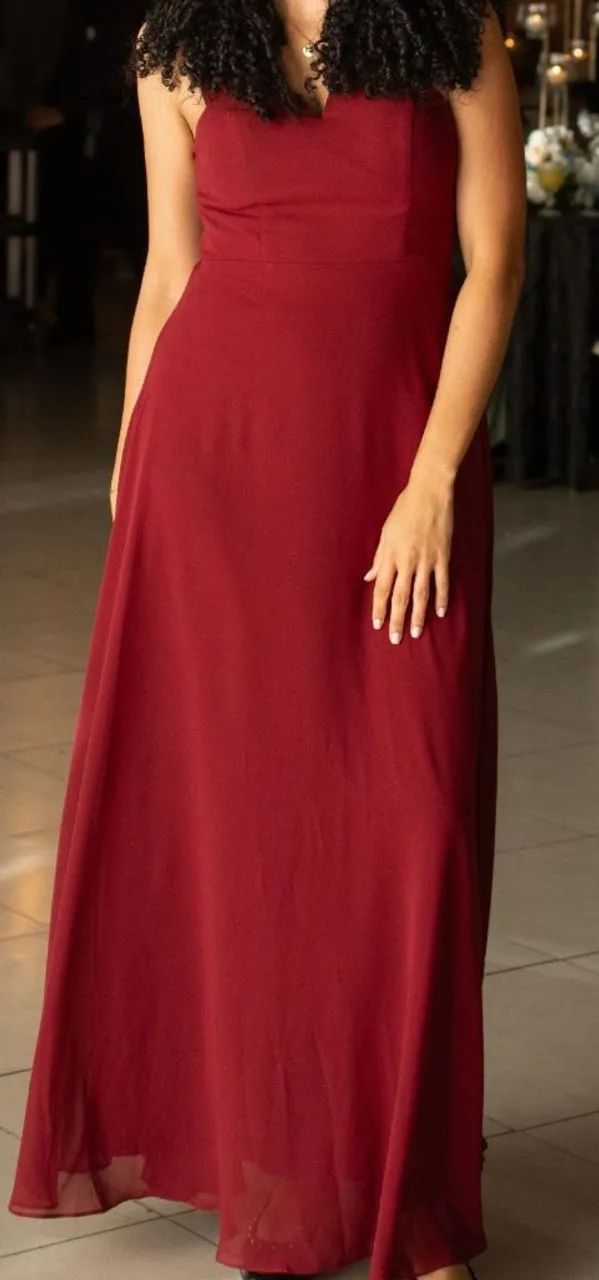 Vestido vinho para festas. - Foto 3